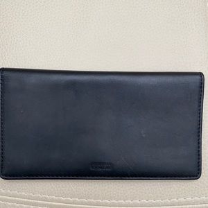 Preloved Coach Black Check Book Holder